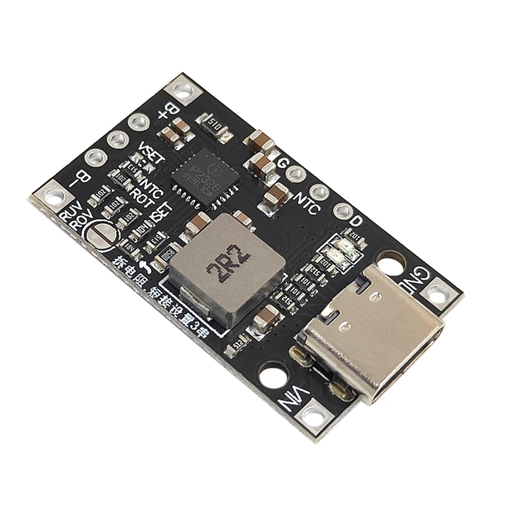 2S 3S Type-C USB BMS 15W 8.4V 12.6V 1.5A Lithium Battery Charging Boost Module With Balanced Support Fast Charge With Indicator