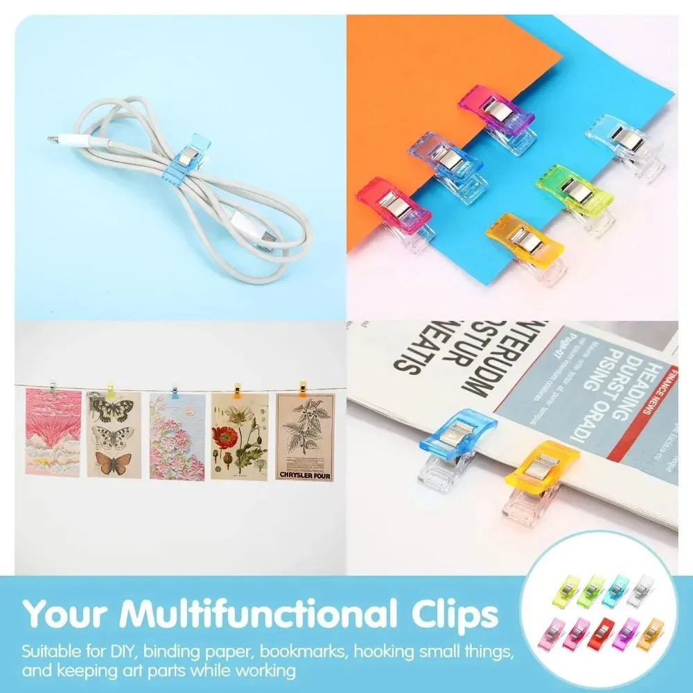 Kantenpositionierungsclip, Kunststoff-Patchworkclip, Nähclip, Handkonto, fixierter Stoff, DIY-Handarbeitsclip