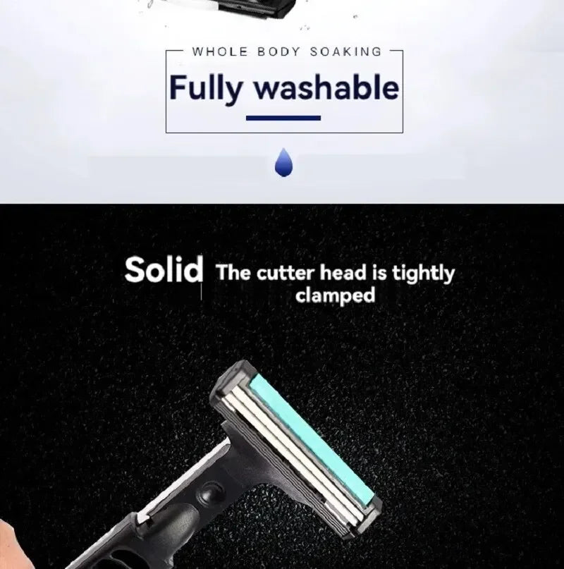 Premium Double Edge Razor Set – Heavy-Duty Men's Shaving Kit with 1 Reusable Razor & 20 High-Quality Replacement Blades