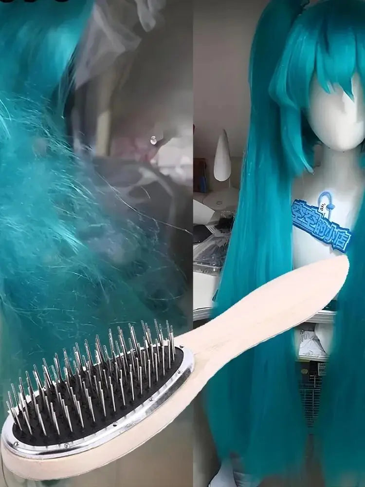 Professional Detangling Steel Comb - Anti-Static Wig Brush for Hair Extensions Styling Training Tool