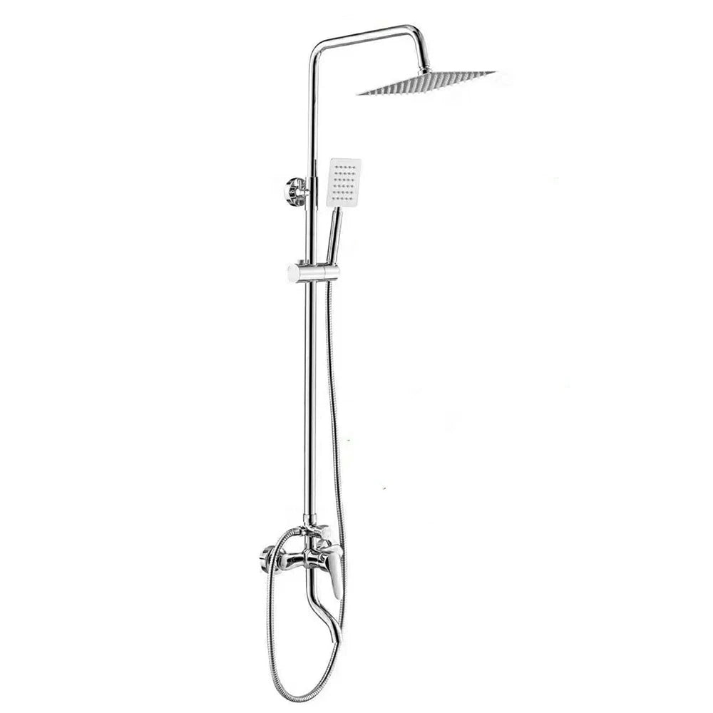 Bathroom Sanitary Ware Exposed Wall Mounted Faucet Rain Shower Set Shower