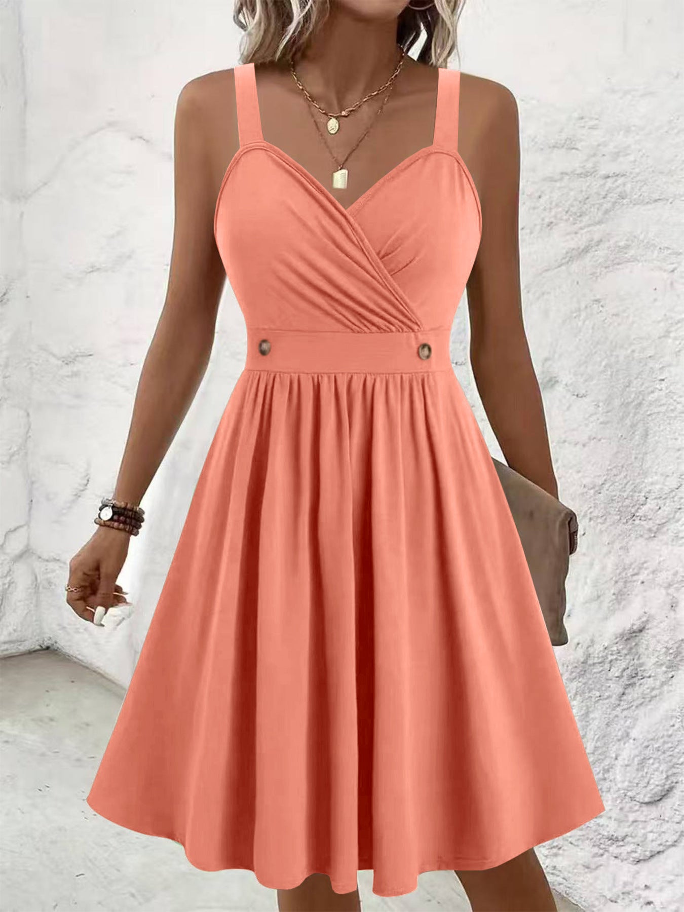 Elegant Sleeveless Dress In European And American Style