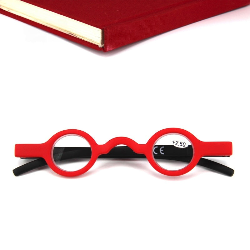 Mini Round Frame Glasses Retro Color Matching Elderly Reading Glasses