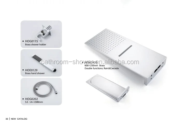 Concealed in Wall Mounted square Brass 2 Handle Hot Cold Water Thermostatic Shower Mixer Valve