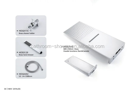 Concealed in Wall Mounted square Brass 2 Handle Hot Cold Water Thermostatic Shower Mixer Valve