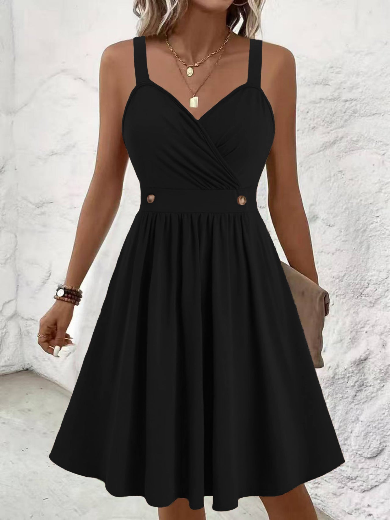 Elegant Sleeveless Dress In European And American Style