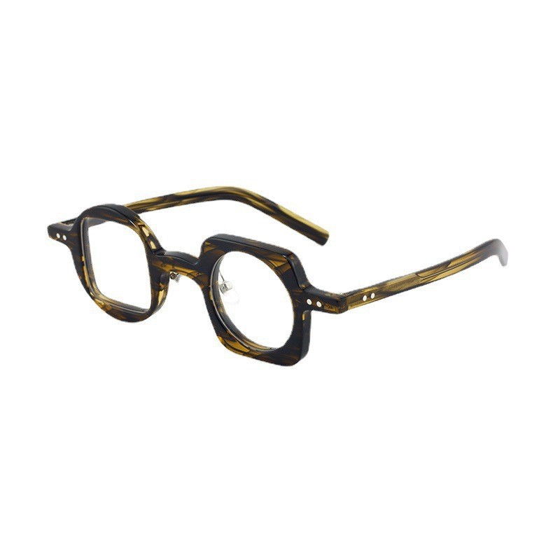 Monture de lunettes vintage en acétate imprimé léopard