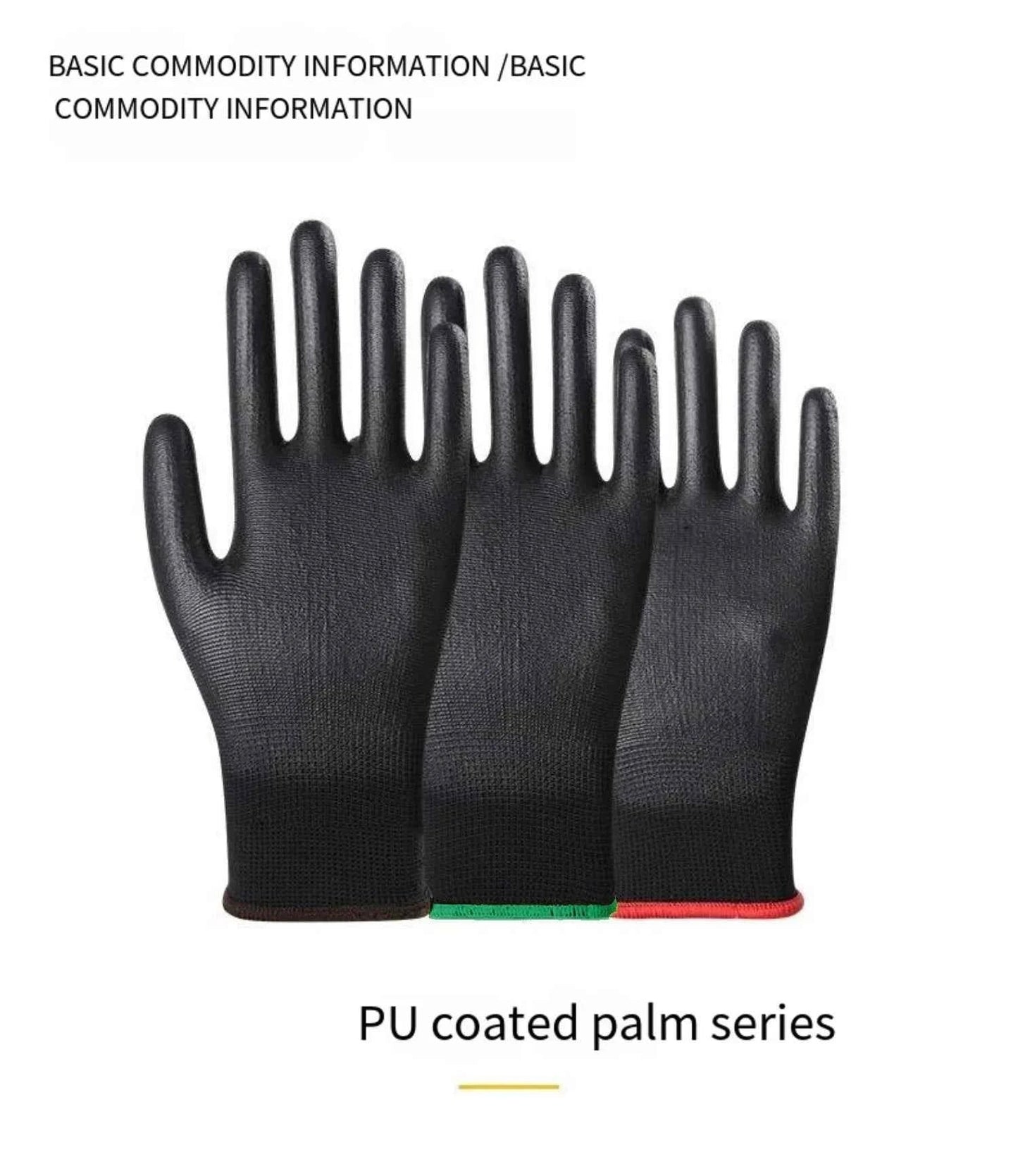 10 Pairs Durable Safety Gloves - Anti - Slip, Wear - Resistant, ESD Protection for Gardening & Woodworking - Shoppiline