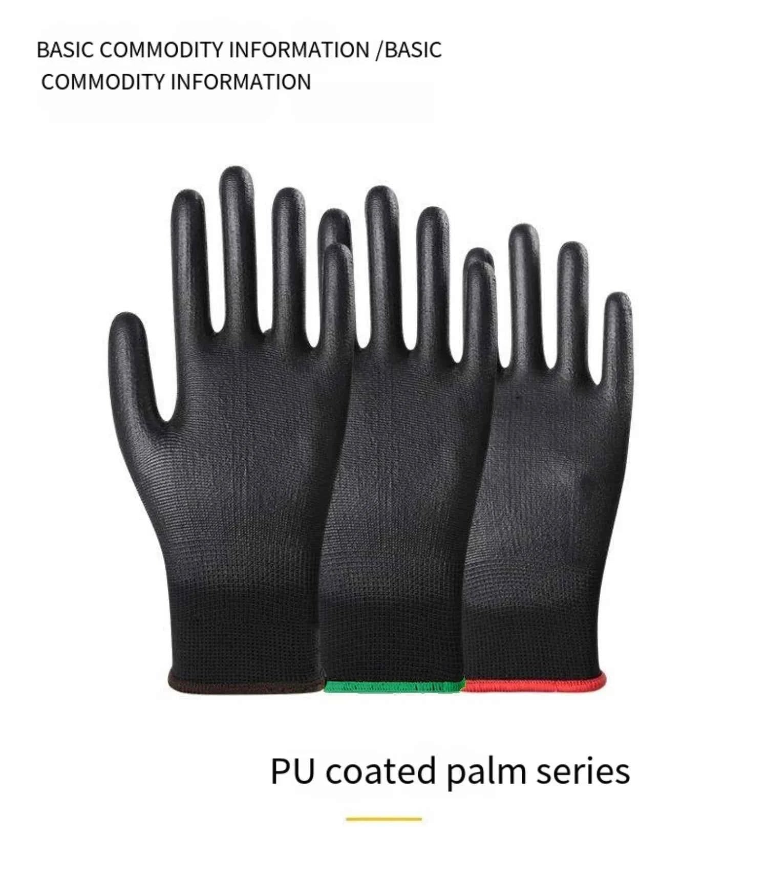 10 Pairs Durable Safety Gloves - Anti - Slip, Wear - Resistant, ESD Protection for Gardening & Woodworking - Shoppiline