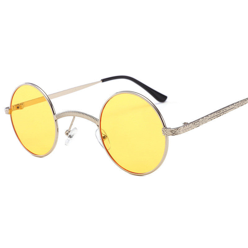 Round Senior Steampunk Fashion Eye Protection Sunglasses