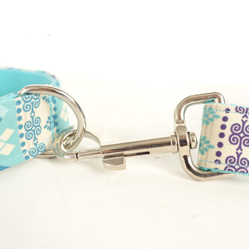 Blue Printed Ethnic Dog Running Traction Suit