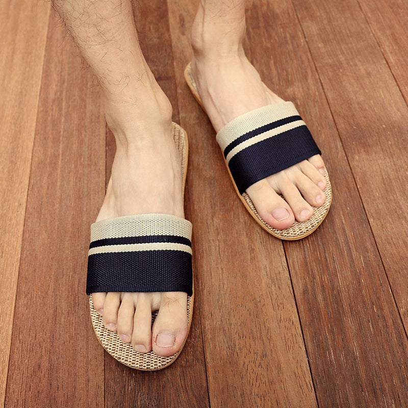 Hemp Casual Slippers Women Home Flats Spring Summer Luxury Designer Shoes Ladies 2026 Fashion Indoor Slides Couple Lightweight