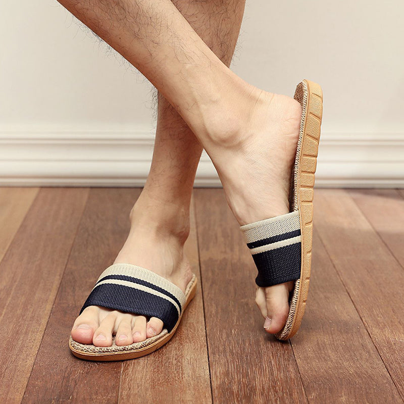 Hemp Casual Slippers Women Home Flats Spring Summer Luxury Designer Shoes Ladies 2026 Fashion Indoor Slides Couple Lightweight