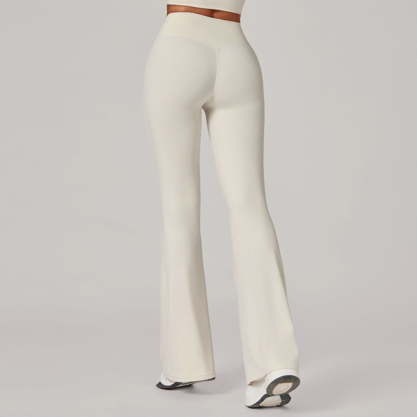 European And American Style Hidden Pleat Flared Yoga Pants For Women