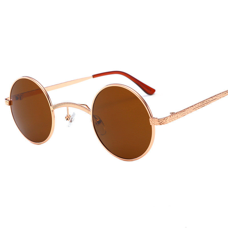 Round Senior Steampunk Fashion Eye Protection Sunglasses