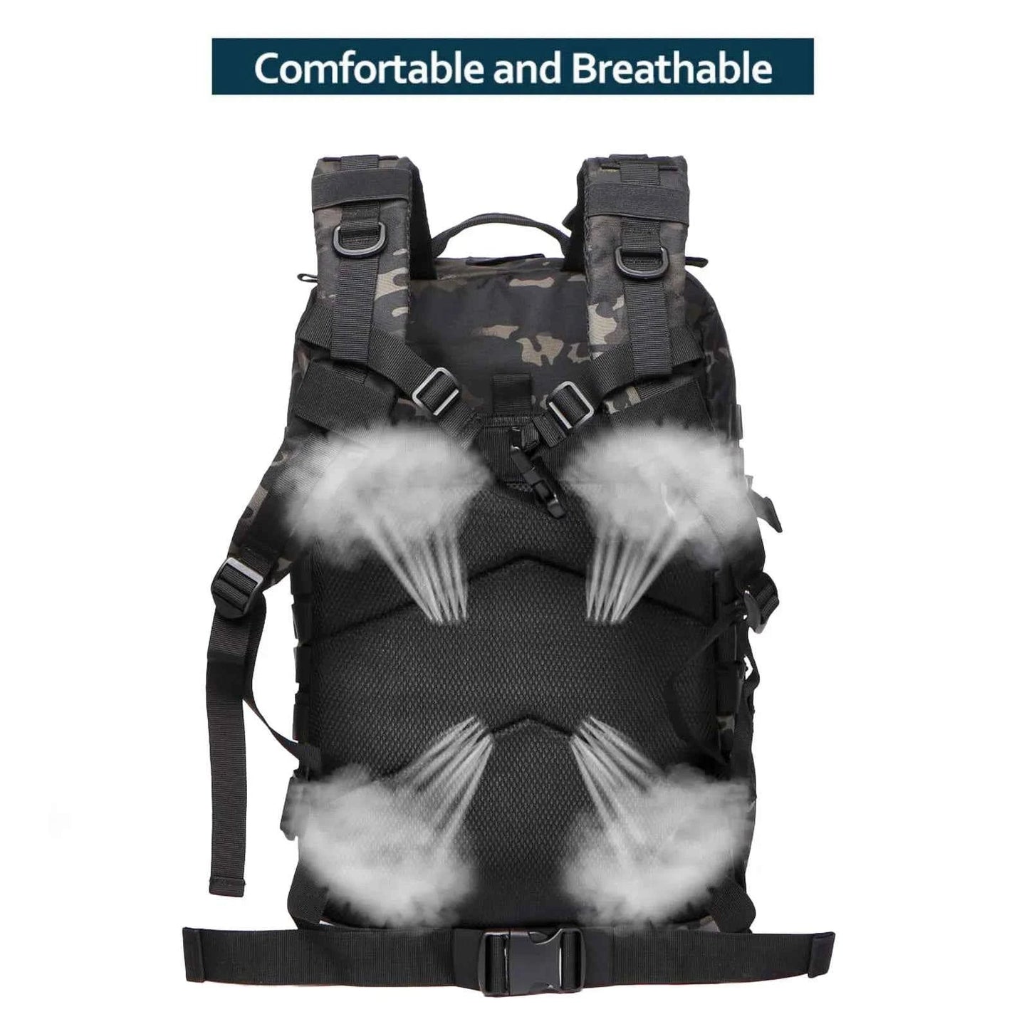 25L/50L Sturdy Nylon Waterproof Tactical Sports Trekking Fishing Hunting Camping Hiking Bag Backpack Outdoor Rucksacks - Shoppiline