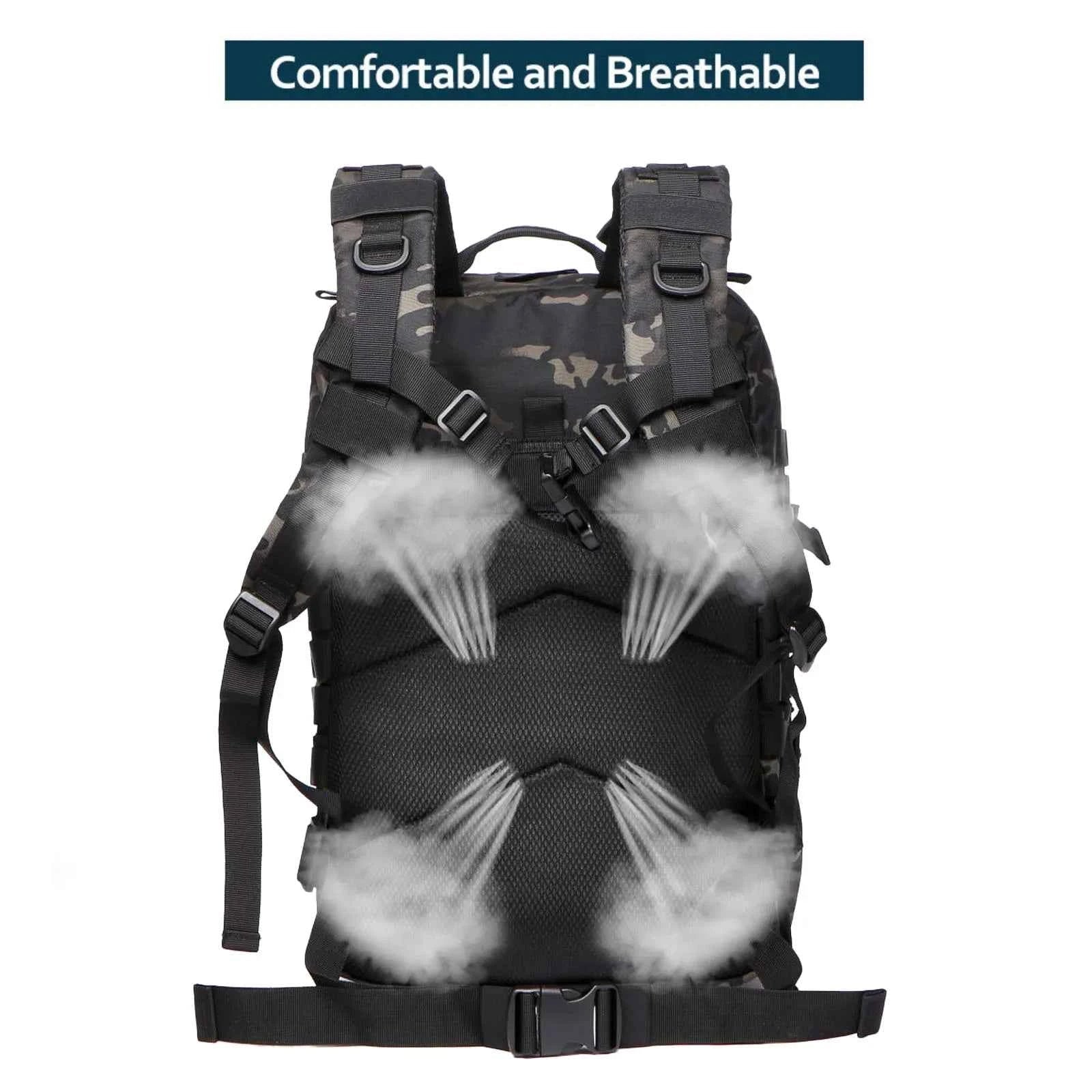 25L/50L Sturdy Nylon Waterproof Tactical Sports Trekking Fishing Hunting Camping Hiking Bag Backpack Outdoor Rucksacks - Shoppiline