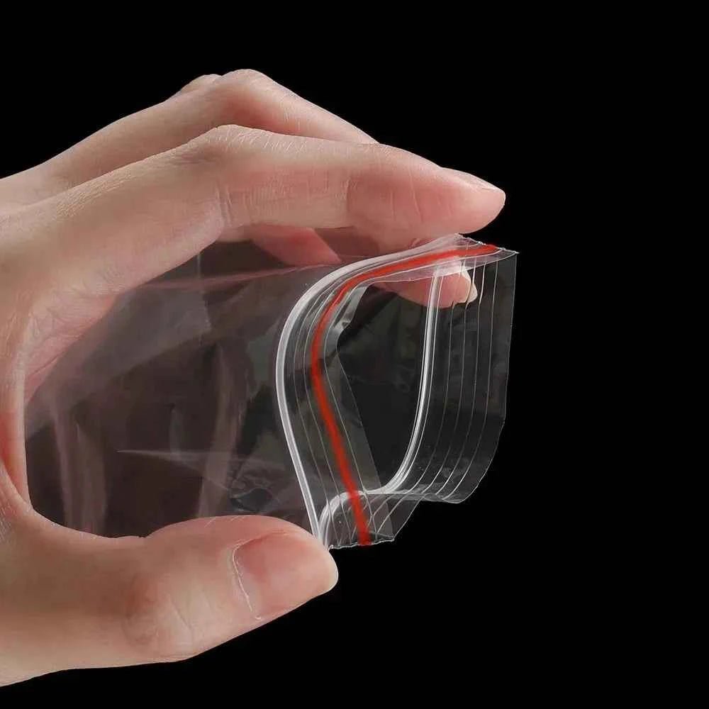 30 - 100pcs/bag 4*6/5*7/6*8/7*10/8*12cm Zipped Lock Reclosable Plastic Poly Clear Bags Bulk Jewelry Craft Accessory Packaging - Shoppiline