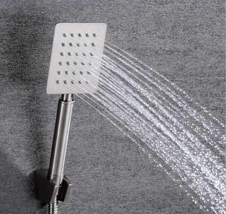 Bathroom Sanitary Ware Exposed Wall Mounted Faucet Rain Shower Set Shower