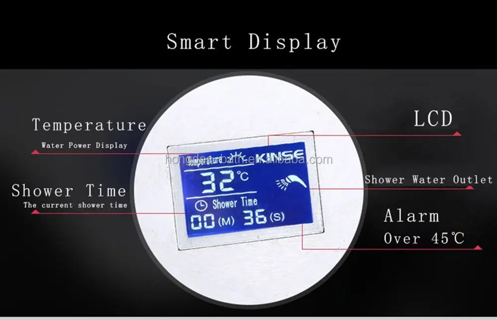 Digital Display Thermostatic Hotel Shower System 20 Inch Ceiling Mounted Rainfall LED Shower Set Modern Bathroom Mixer Ceramic