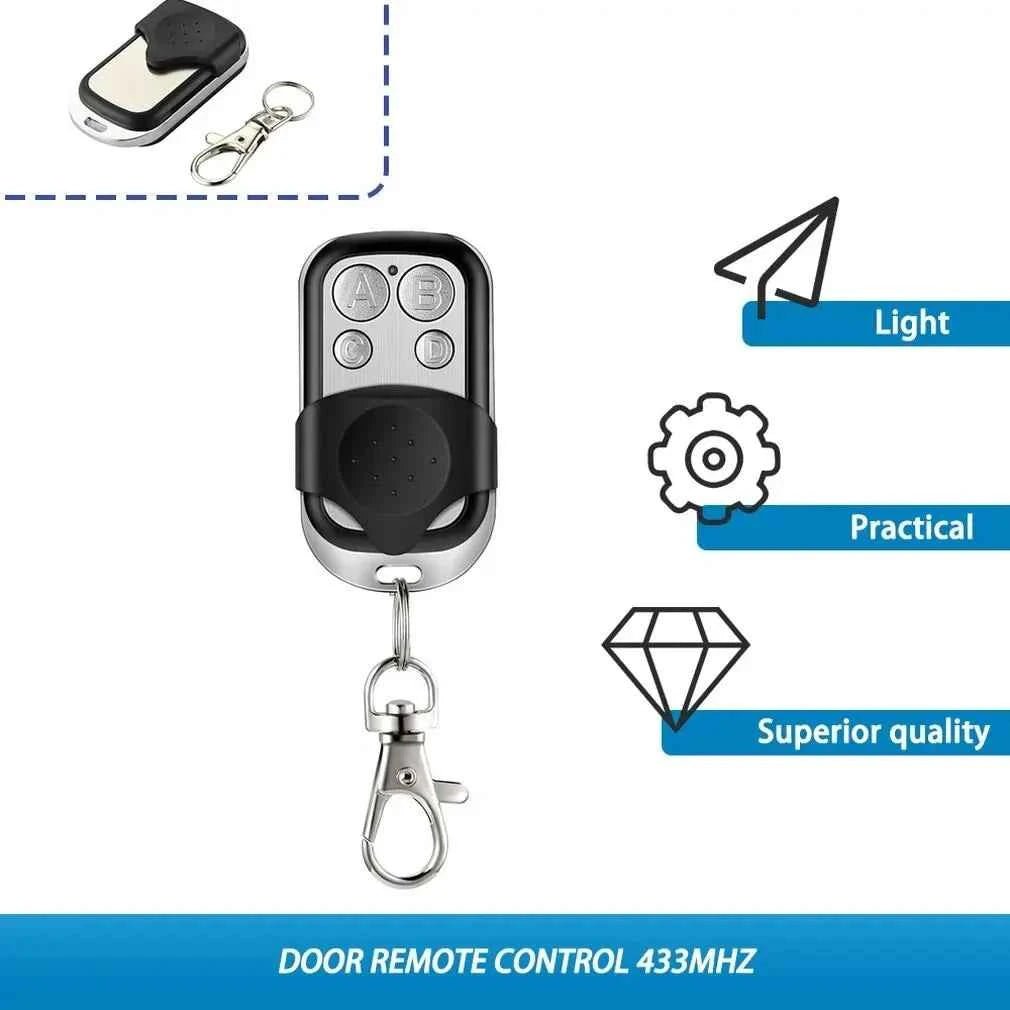 433MHz Smart Copy Duplicator Metal Push Button Remote Control Transmitter ABCD 4Button Garage Door Opener Remote 1pc - Shoppiline