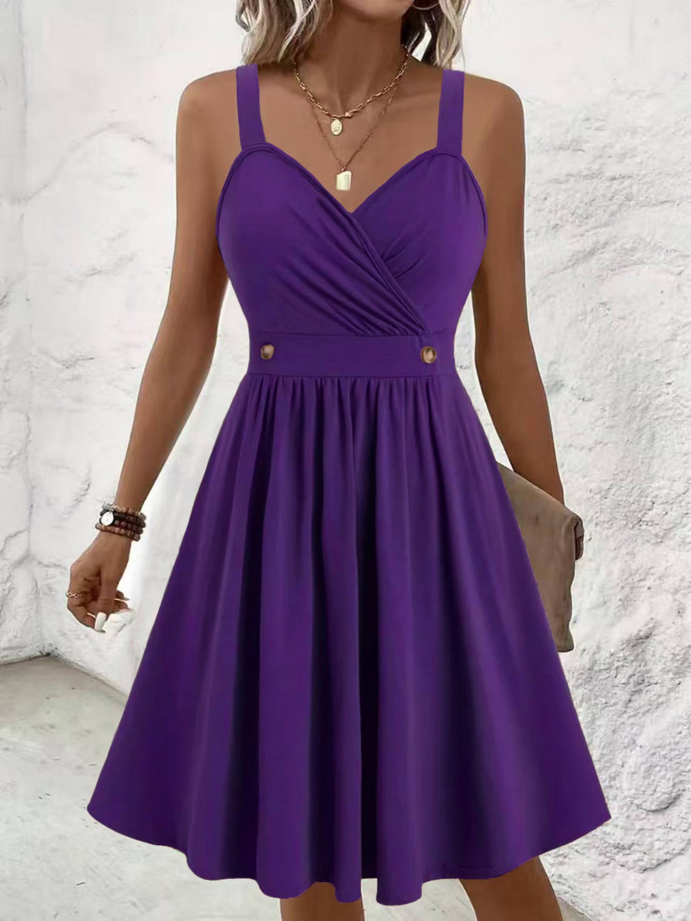 Elegant Sleeveless Dress In European And American Style