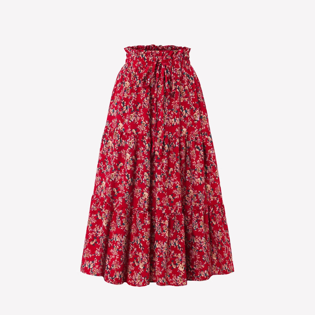Women's Commuter Elegant Chic Floral Dress With A Full Skirt