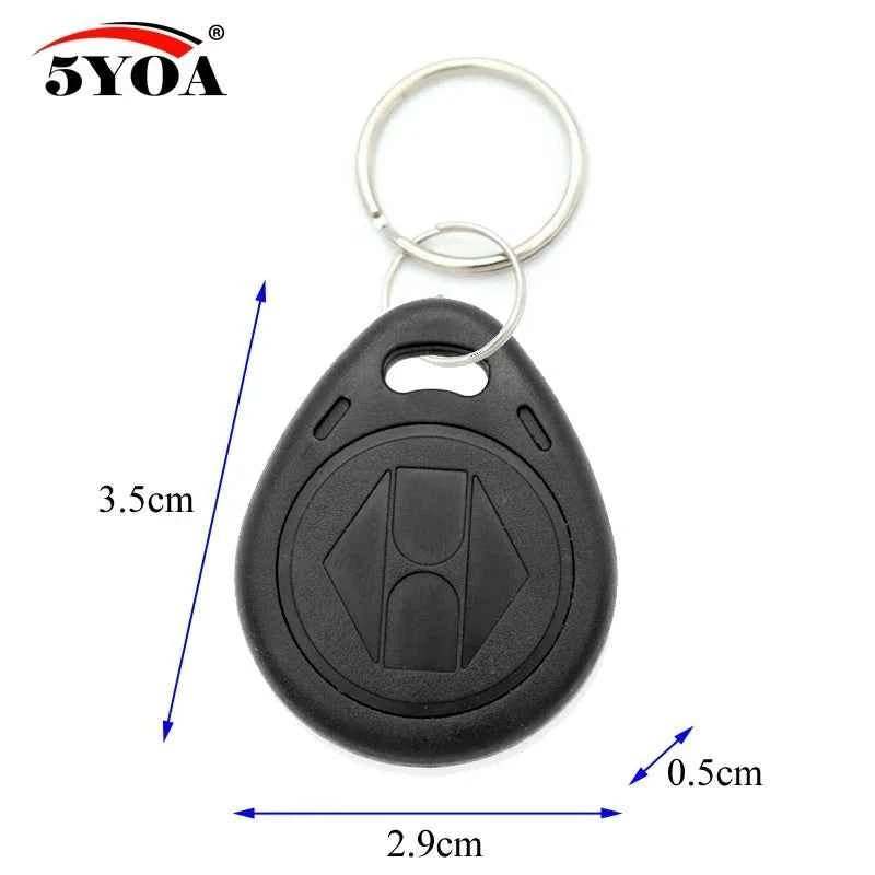 5YOA 10pcs 125KHz T5577 Keyfobs Rewritable Duplicate Tag 5200 Proximity Copy Access Card ID Token Ring RFID Cloner Keychain - Shoppiline