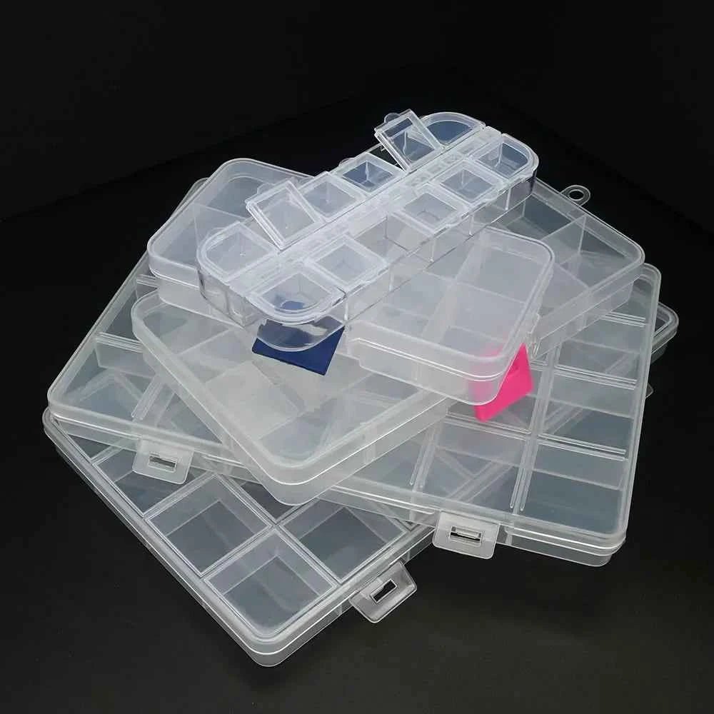 6–32 Compartment Plastic Storage Organizer Box for Beads, Jewelry & Craft Supplies - Shoppiline