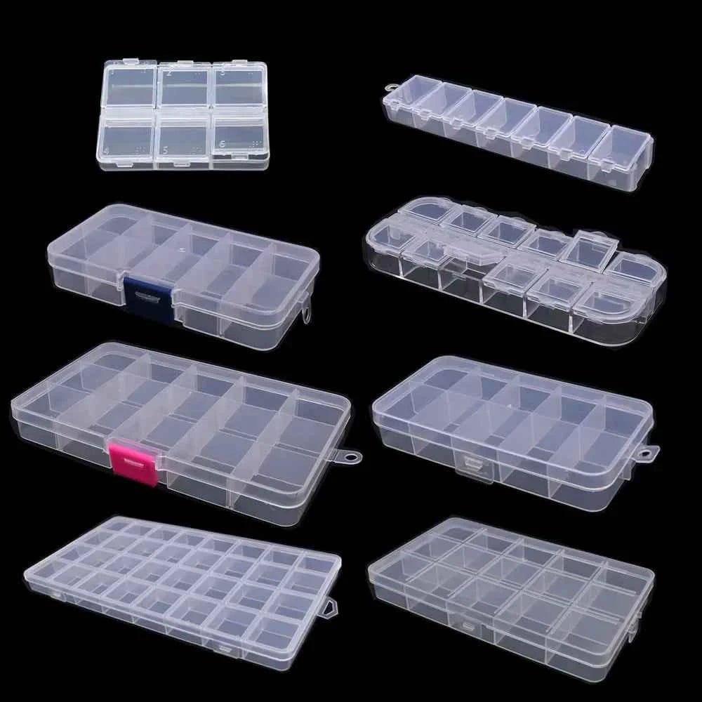 6–32 Compartment Plastic Storage Organizer Box for Beads, Jewelry & Craft Supplies - Shoppiline