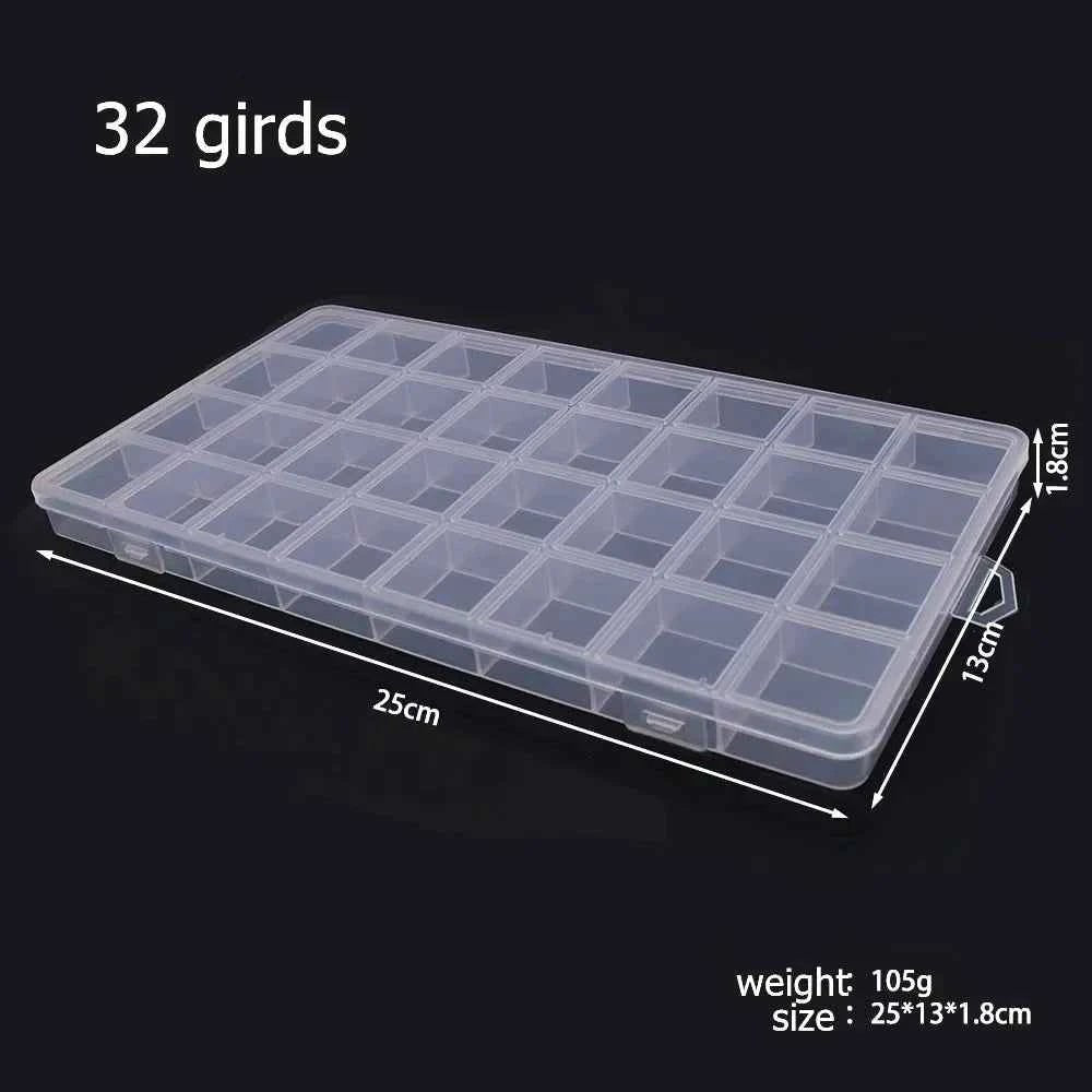 6–32 Compartment Plastic Storage Organizer Box for Beads, Jewelry & Craft Supplies - Shoppiline