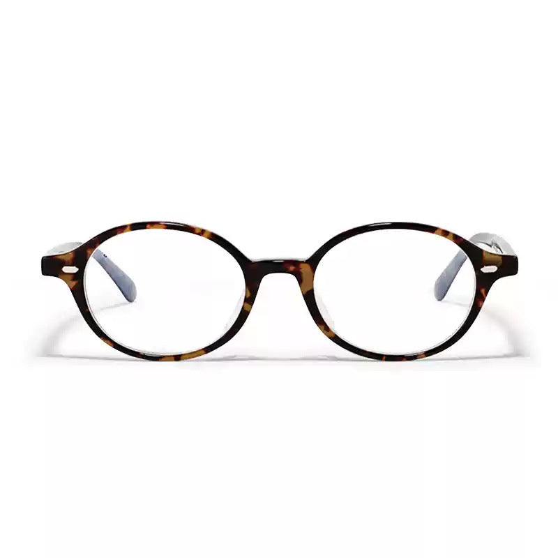 Hawksbill Oval Glasses Frame Women's Ultra-light Myopic Anti Blue-Ray