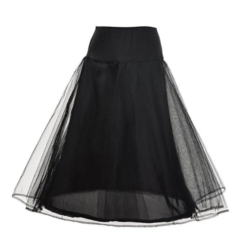 A- Style Hemline One Steel Ring Two-layer Yarn Waist Lace Plus-sized Size Crinoline
