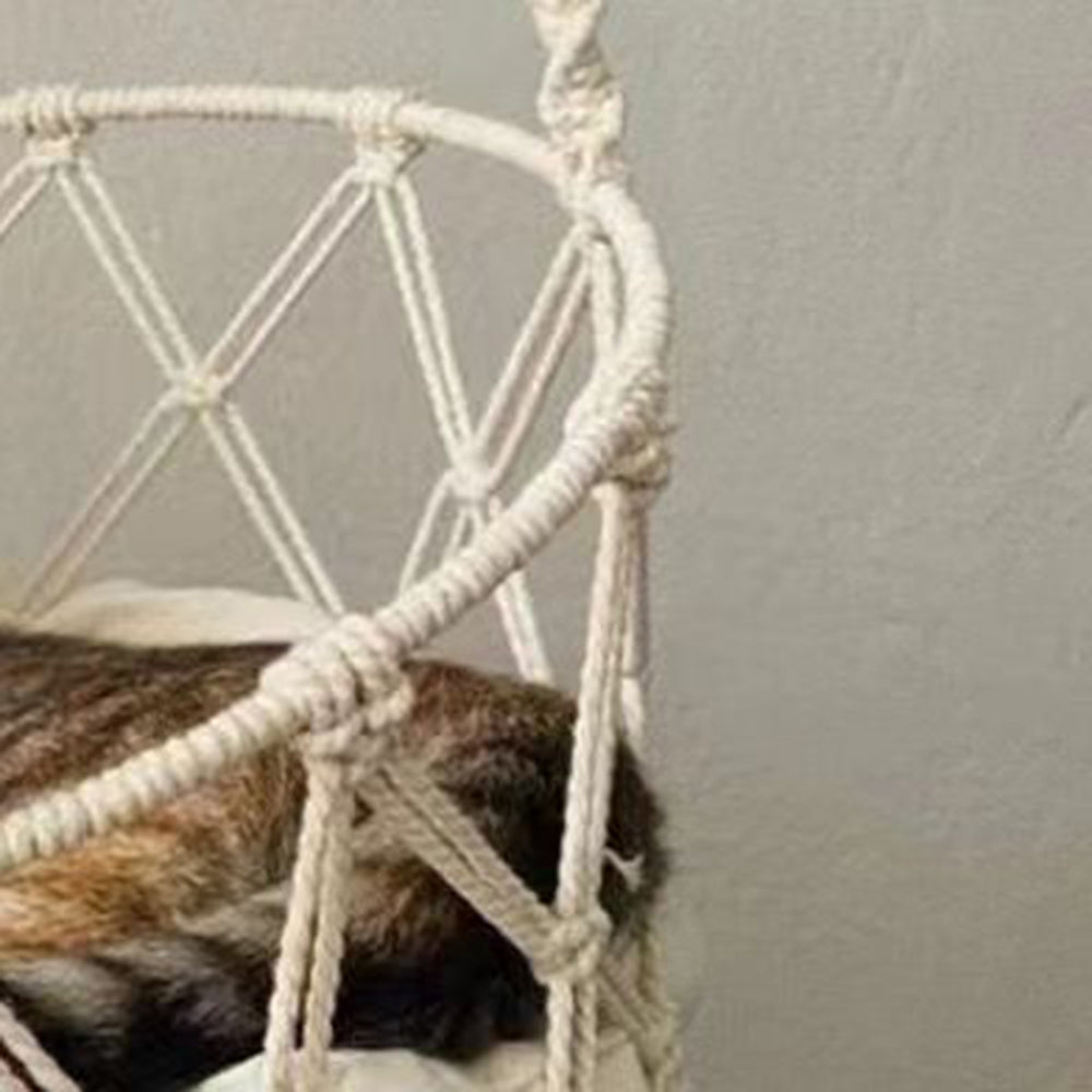 Handwoven Kitten Hammock Hanging Decor For Indoor Use