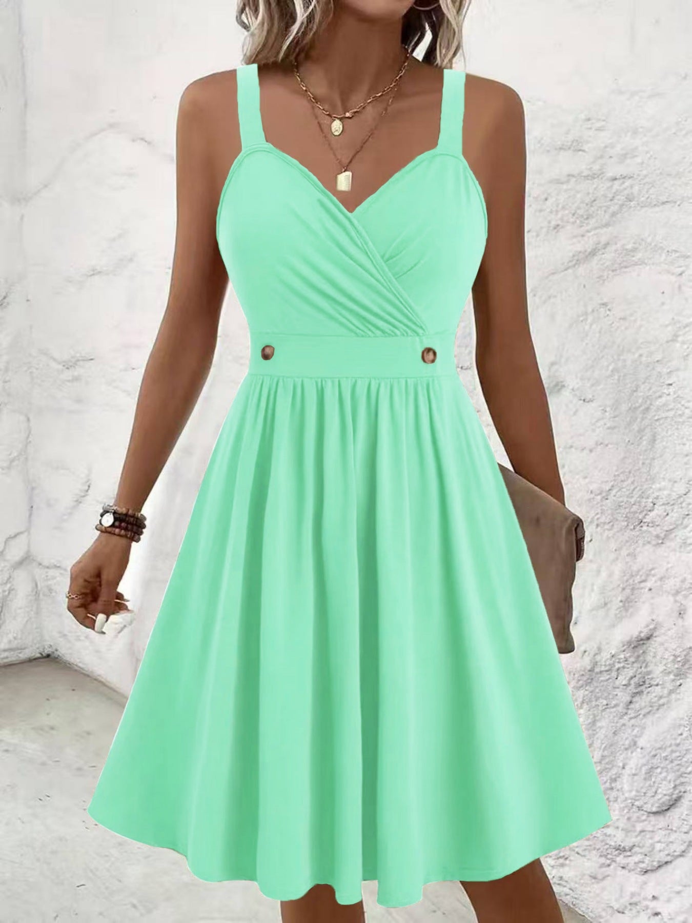 Elegant Sleeveless Dress In European And American Style