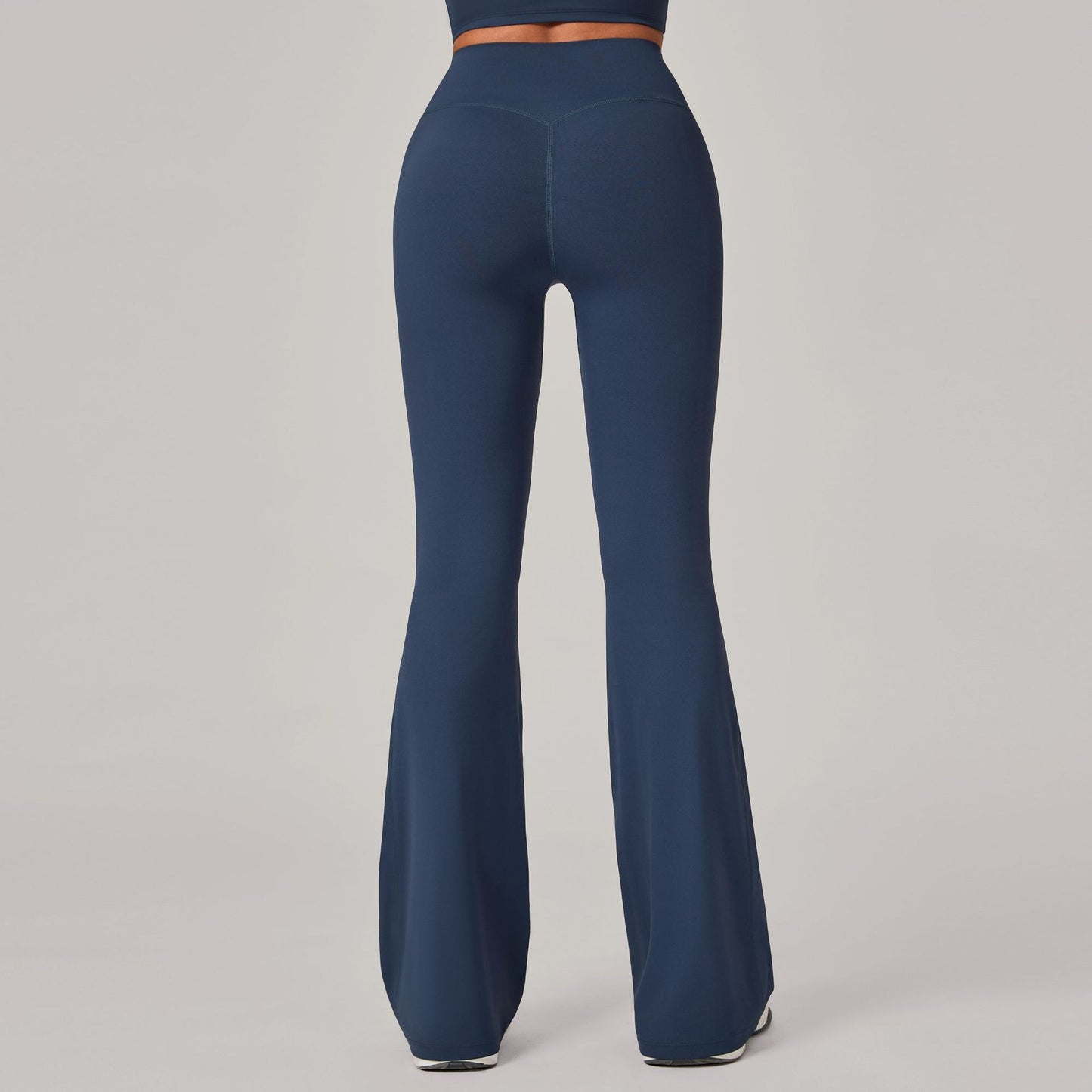 European And American Style Hidden Pleat Flared Yoga Pants For Women