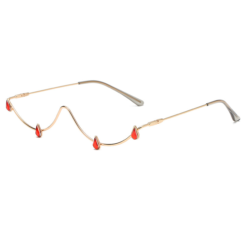 Lower Half Frame Lens Free Decorative Glasses New Fashion