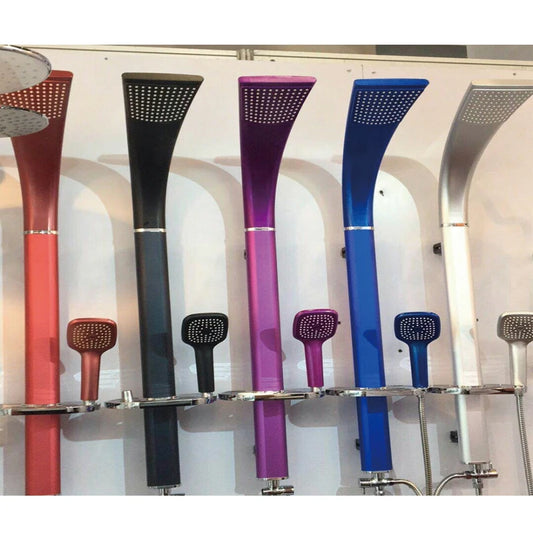 2025 Promotional Homdec Modern Thermostatic Wall Mounted ABS Plastic & Aluminum Alloy Rain Bath Shower Panels Chrome