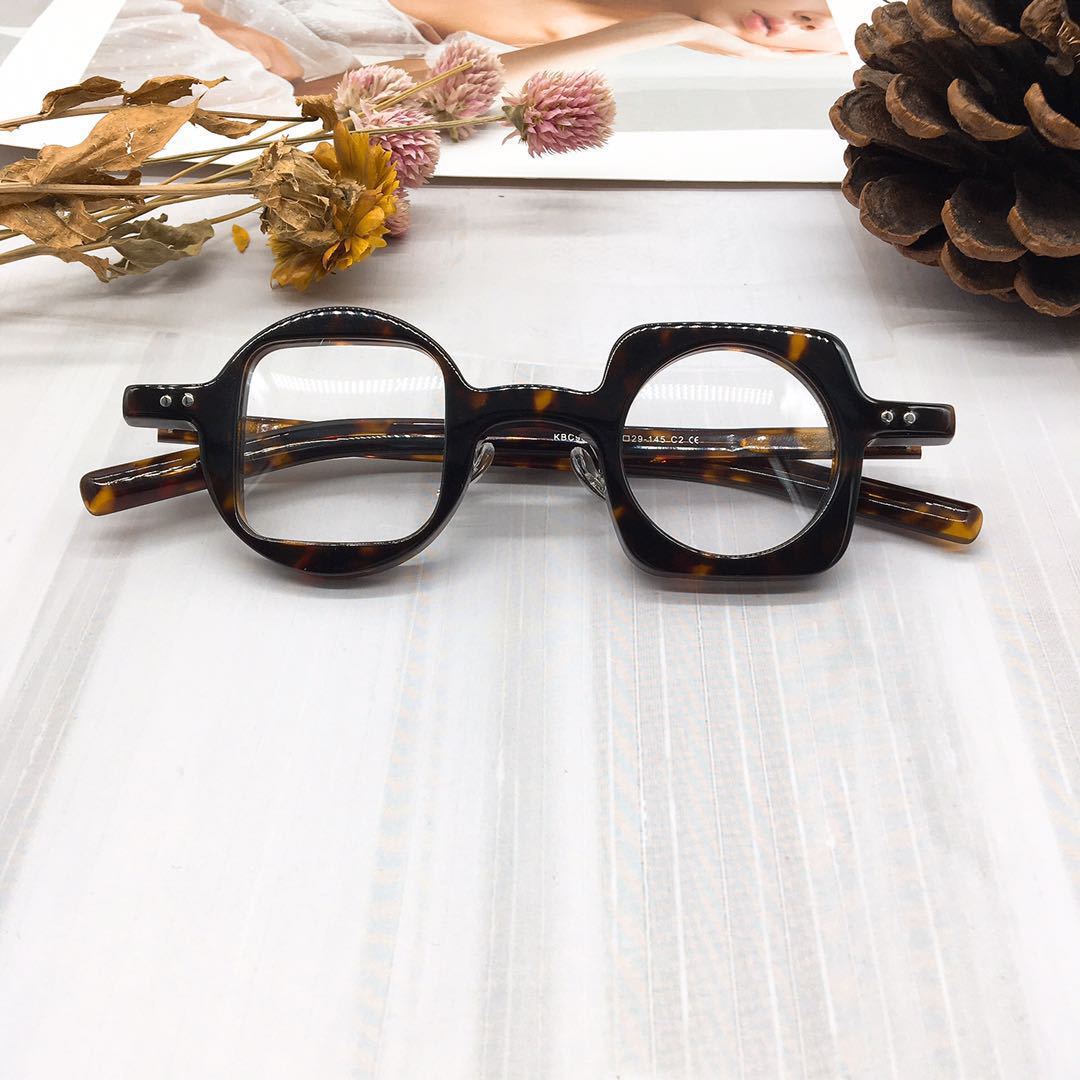 Monture de lunettes vintage en acétate imprimé léopard