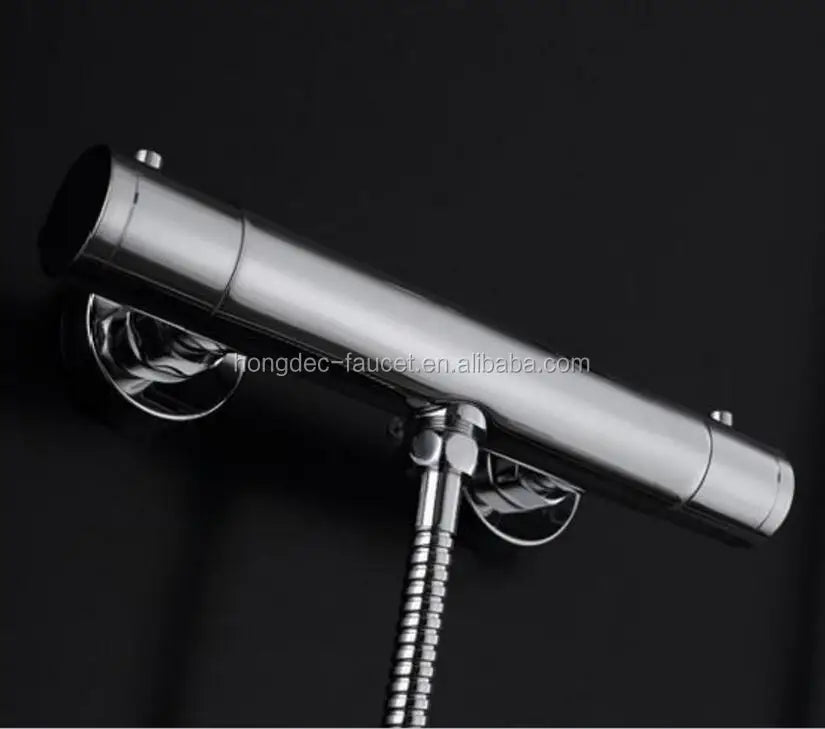 Brass Round Exposed Thermostatic Mixing Shower Valve Temperature Control Shower Faucet Valve