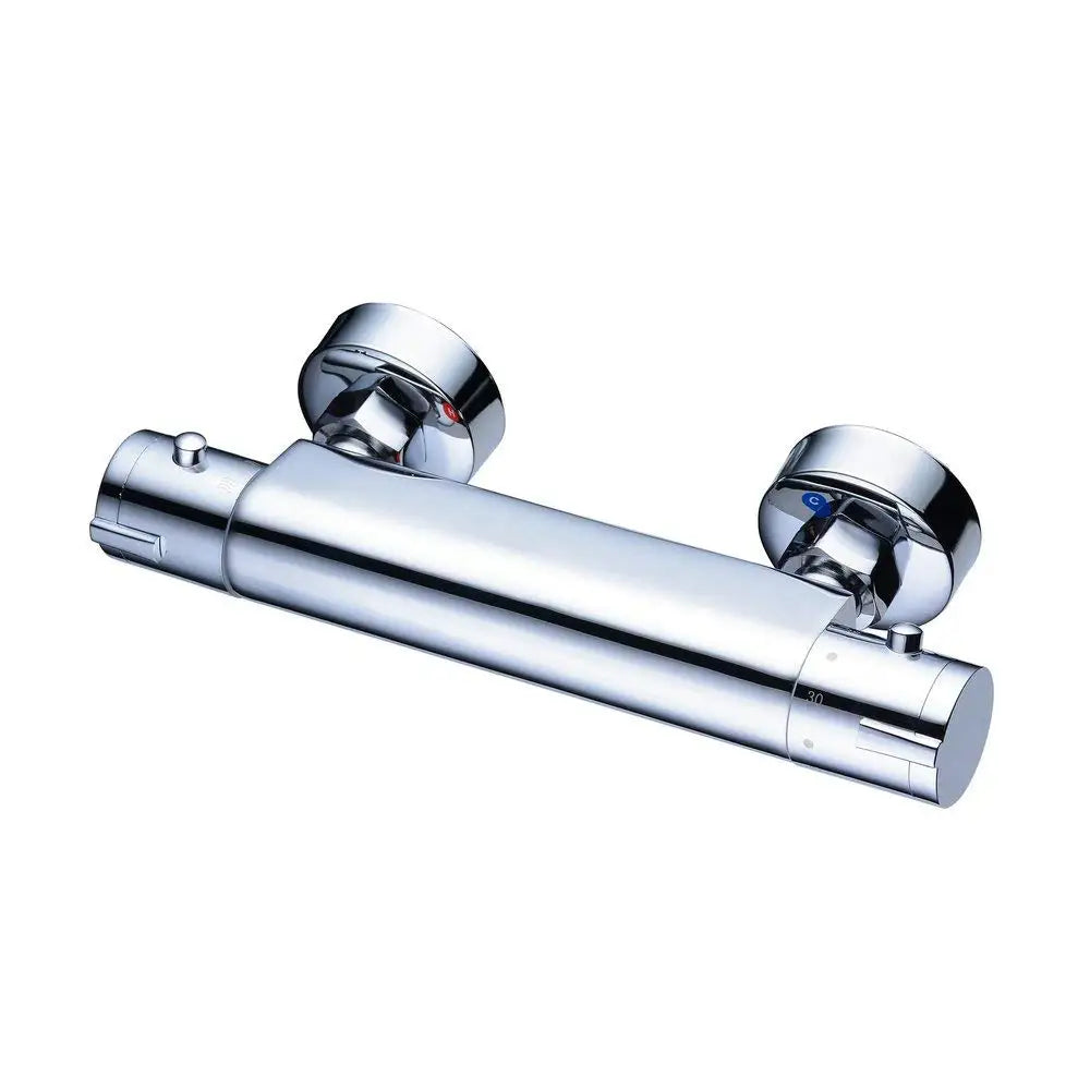 Brass Round Exposed Thermostatic Mixing Shower Valve Temperature Control Shower Faucet Valve