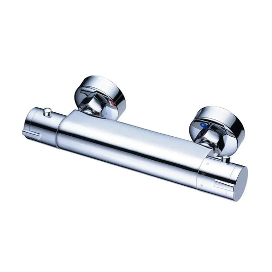 Brass Round Exposed Thermostatic Mixing Shower Valve Temperature Control Shower Faucet Valve