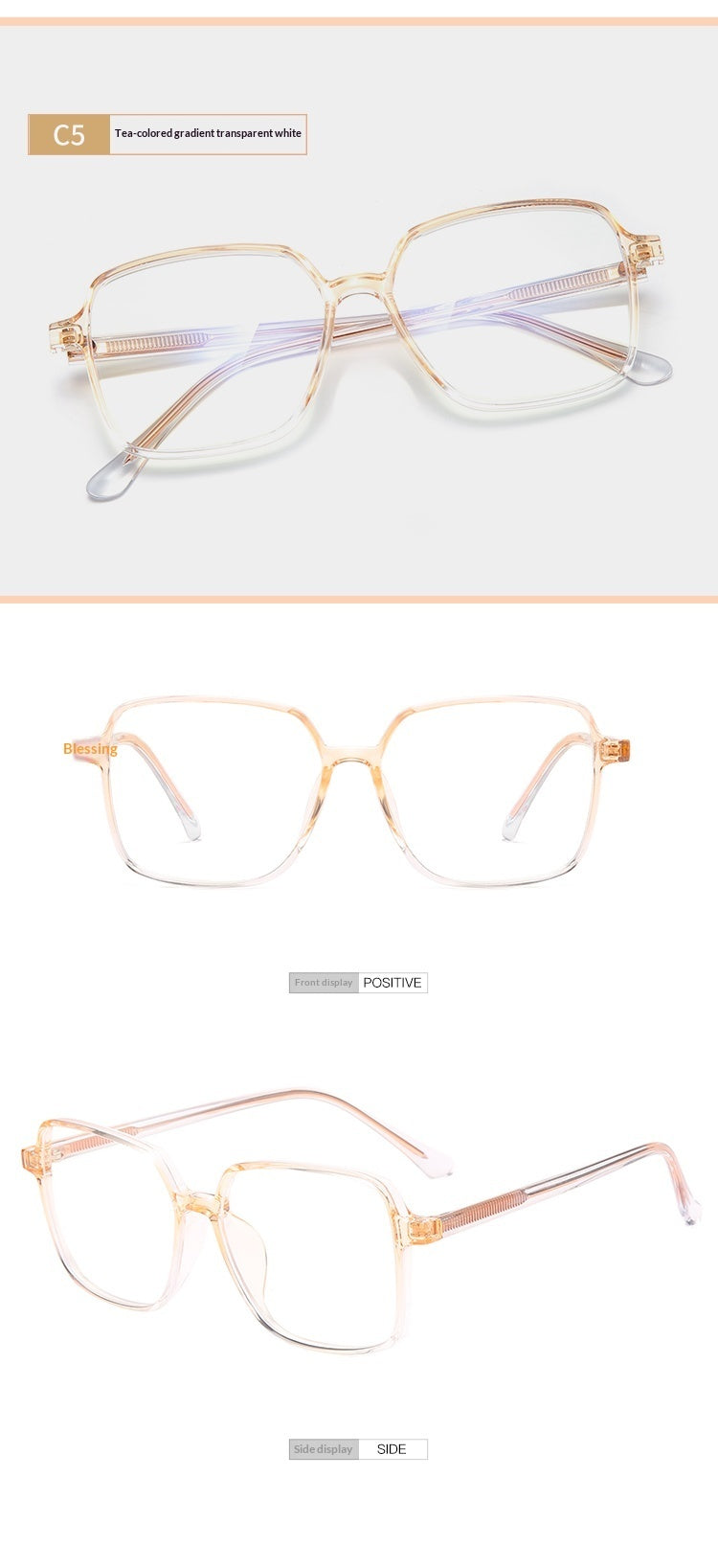 Lijia Korean Version Large Frame Anti Blue Light Goggles, Internet Famous, Same Type Of Goggles 1542