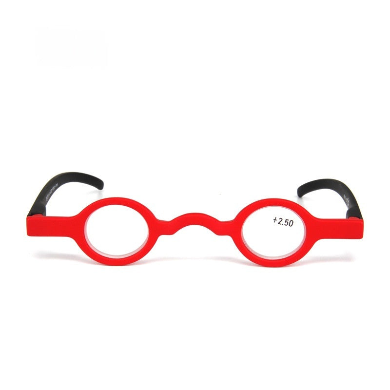 Mini Round Frame Glasses Retro Color Matching Elderly Reading Glasses