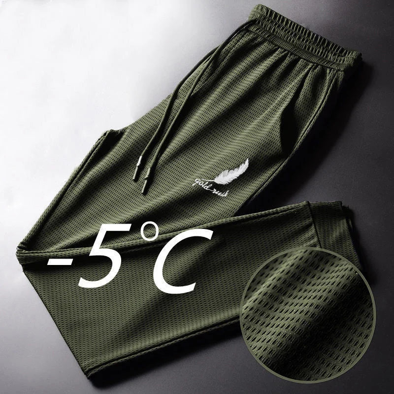Herrenmode Quick Dry Hosen Leichte Wander-Jogging-Laufhose Atmungsaktive Trainings-Gymnastikhose mit Knöchelmanschetten Athletische Hose