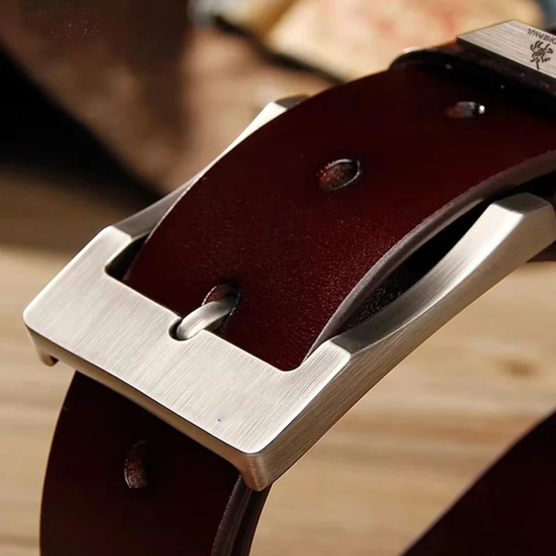 New Fashion Luxury Belt For Men PU Leather Belt Metal Pin Buckle High Quality Famous Brand Designer Waist Strap Belts Plus Size