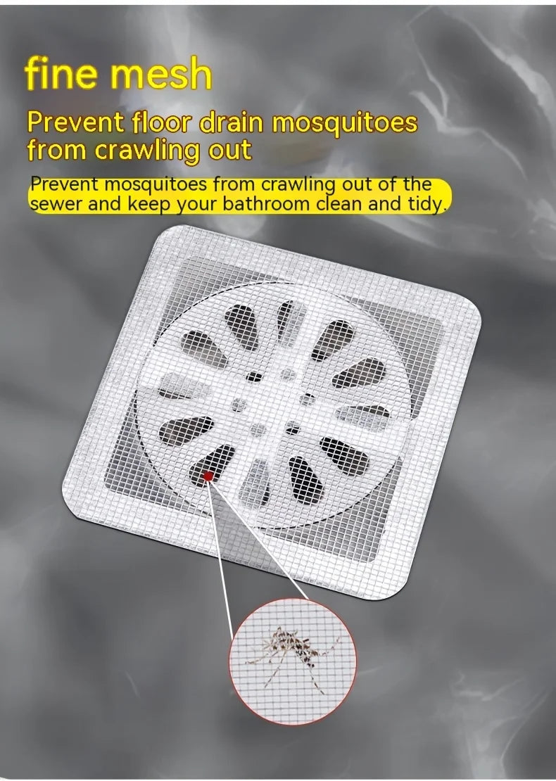 Floor Drain Sticker, Insect-proof Self-adhesive Bathroom Hair Filter Net, Sewer Filter, Kitchen Anti-blocking Mesh Net