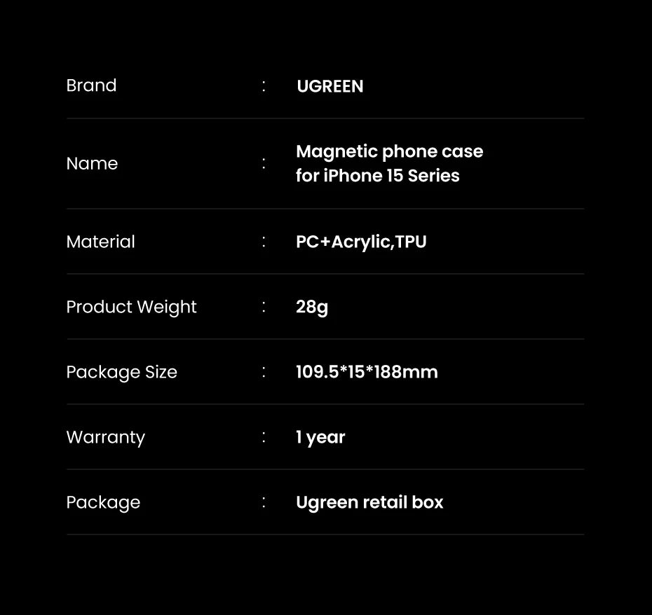 UGREEN Magnetic Case for iPhone 17 16 15 14 13 Pro Max Case Shockproof Cover for iPhone 16 Pro Max Plus 16pro Macsafe TPU Cases - Shoppiline