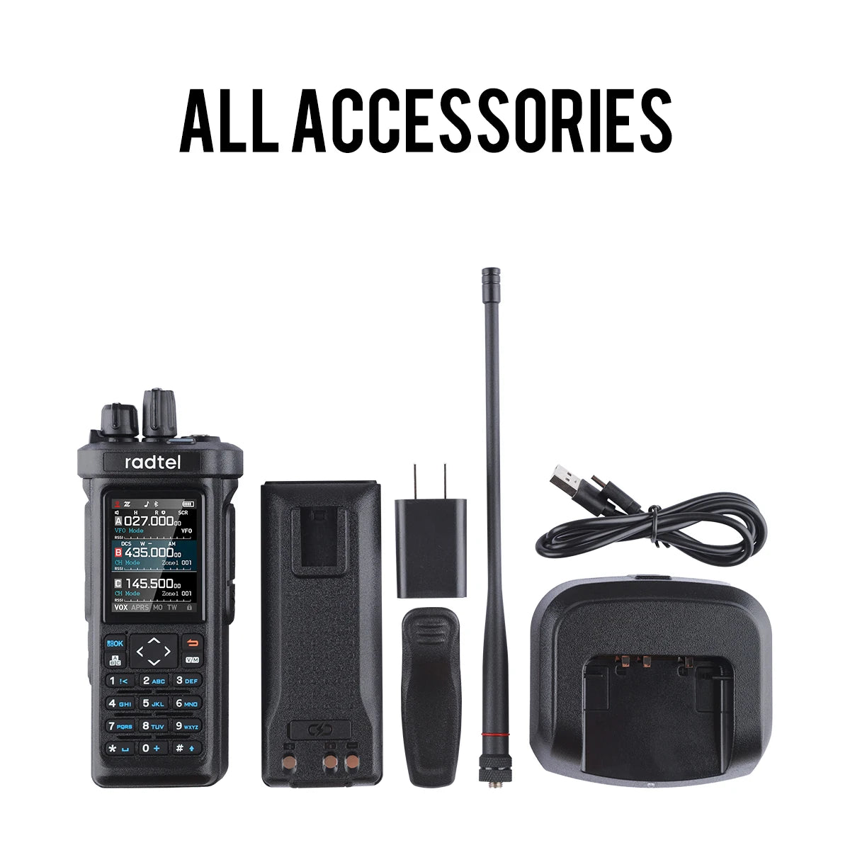 Radtel RT-950 PRO Walkie Talkie AM/FM/CB/LSB/USB/CW Receiver with GPS APRS 10W Bluetooth Phone Programming Ham Radio RT-950PRO - Shoppiline