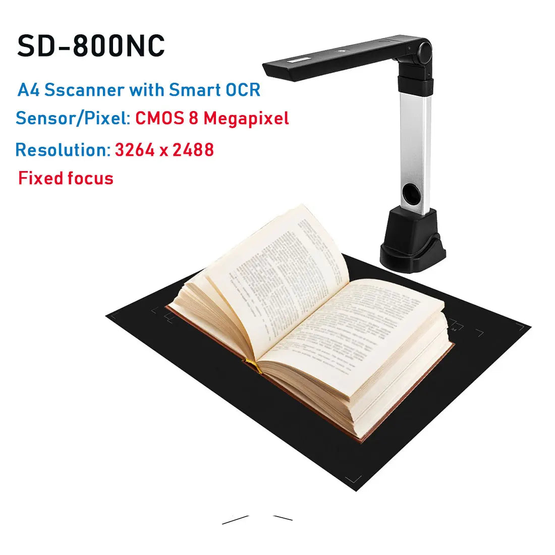 NETUM Book Scanner T101 Autofocus Document Scanner Max A4 A3 Size with Smart OCR Led Table Desk Lamp for Family Home Office - Shoppiline